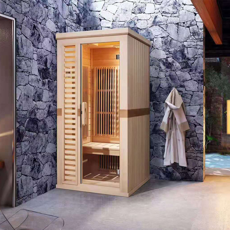 Hierro abeto luz onda habitación sudor humeante habitación 2 personas interior hogar infrarrojo carbono cristal calefacción seco vapor sudor salón de belleza