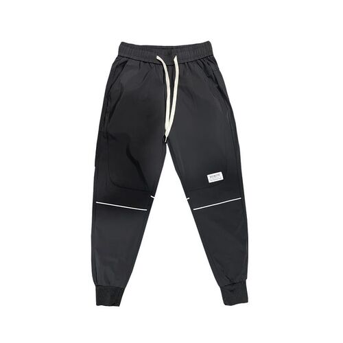 Men's Summer Slim Fit Thin Ice Silk Quick-Dry Sport Pants, Trendy Fashion, Versatile Ankle Pants with 9/10 Length