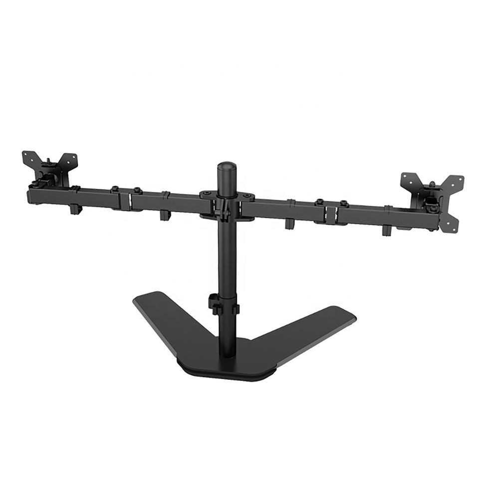 Soporte de pantalla 14 - 27 soporte de computadora móvil multi-aplicación de doble pantalla de rotación libre soporte de escritorio