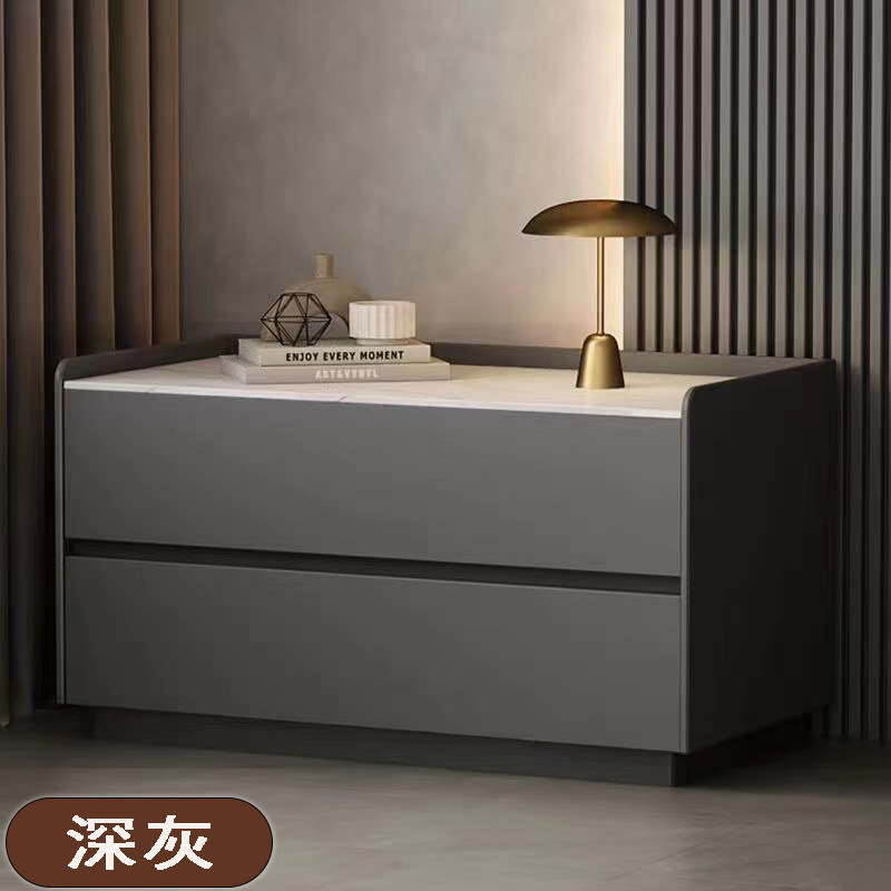 Ampliación del gabinete de la cama de madera maciza enorme simple almacenamiento gabinete de zapatos nuevo moderno dormitorio cabecera armario de almacenamiento italiano