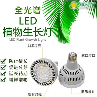 Plant Fill Light Full Spectrum Led Household Indoor Flower Anti-Stunting Imitation Sunlight Growth Rain Shower Bulb