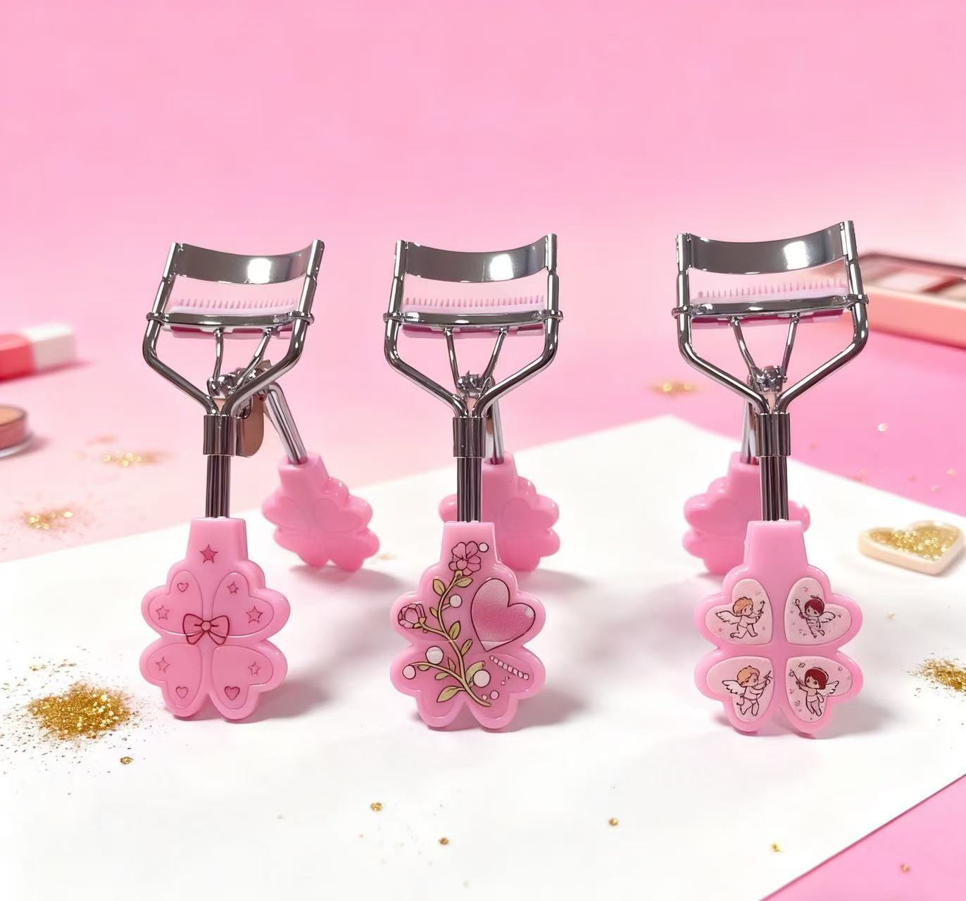 Ventas calientes de pestañas de color curl-over fijación sin clip de pestañas falsas herramientas de maquillaje transfronterizas portátiles