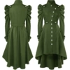 Green trench coat, British style