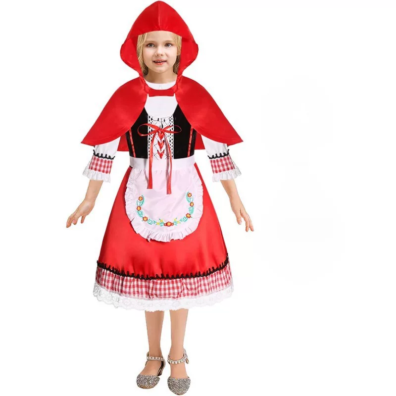 Красная Шапочка, короткая толстовка с капюшоном, плащ, рождественский красный плащ, костюм, европейский стиль, косплей