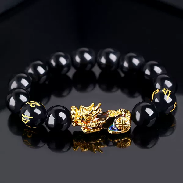 14MM imitation obsidian color-changing Pixiu