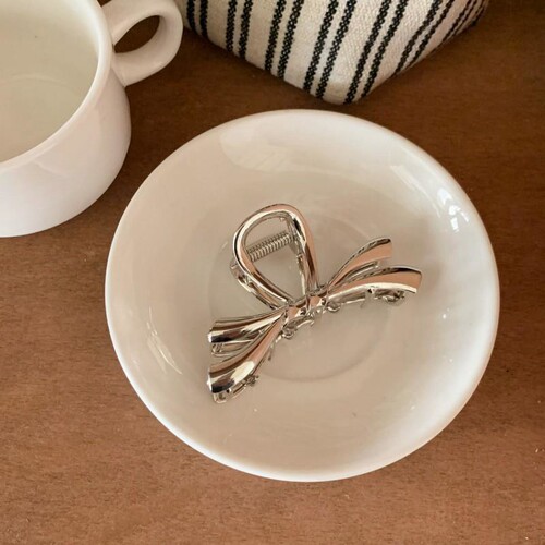 New Metal Hair Clip Small Round Shark Clip Elegant Braided Butterfly Knot Hair Clip Commute Versatile Hair Claw Hair Pin