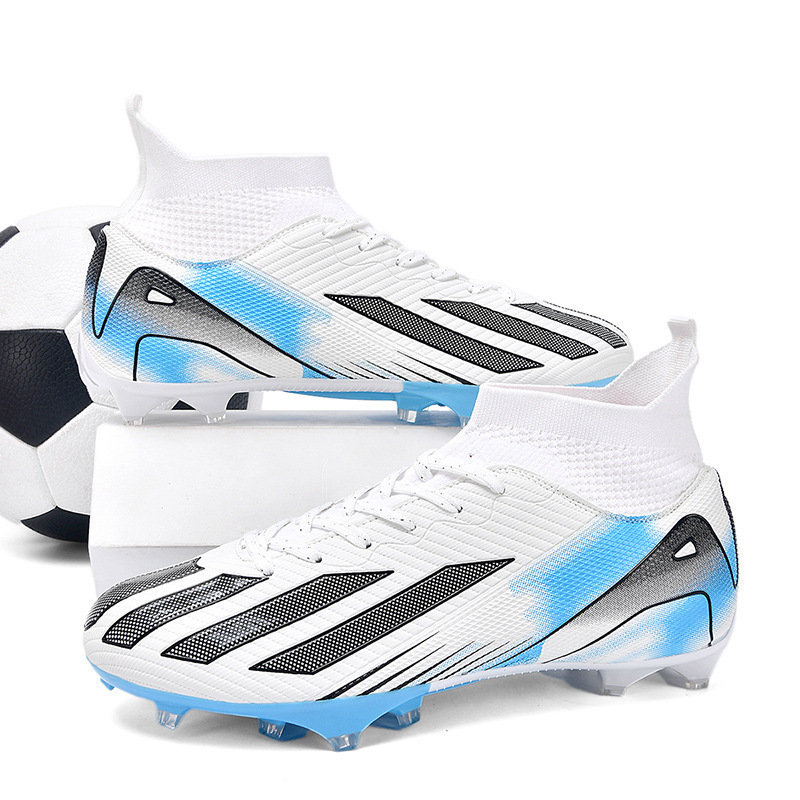 Zapatos de Entrenamiento de Fútbol de Caña Alta para Jóvenes TPU Ligero para Césped Natural y Artificial