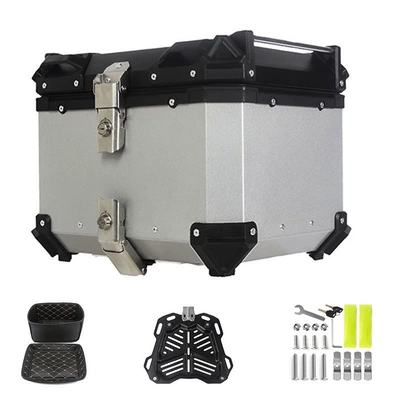 Quick release motorcycle tail box 28L45L55L65L80L100L aluminum alloy trunk 38L side box waterproof three boxes