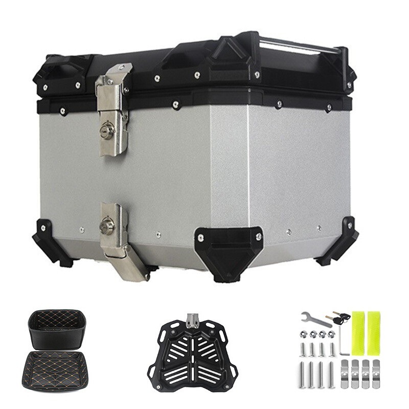 Quick release motorcycle tail box 28L45L55L65L80L100L aluminum alloy trunk 38L side box waterproof three boxes