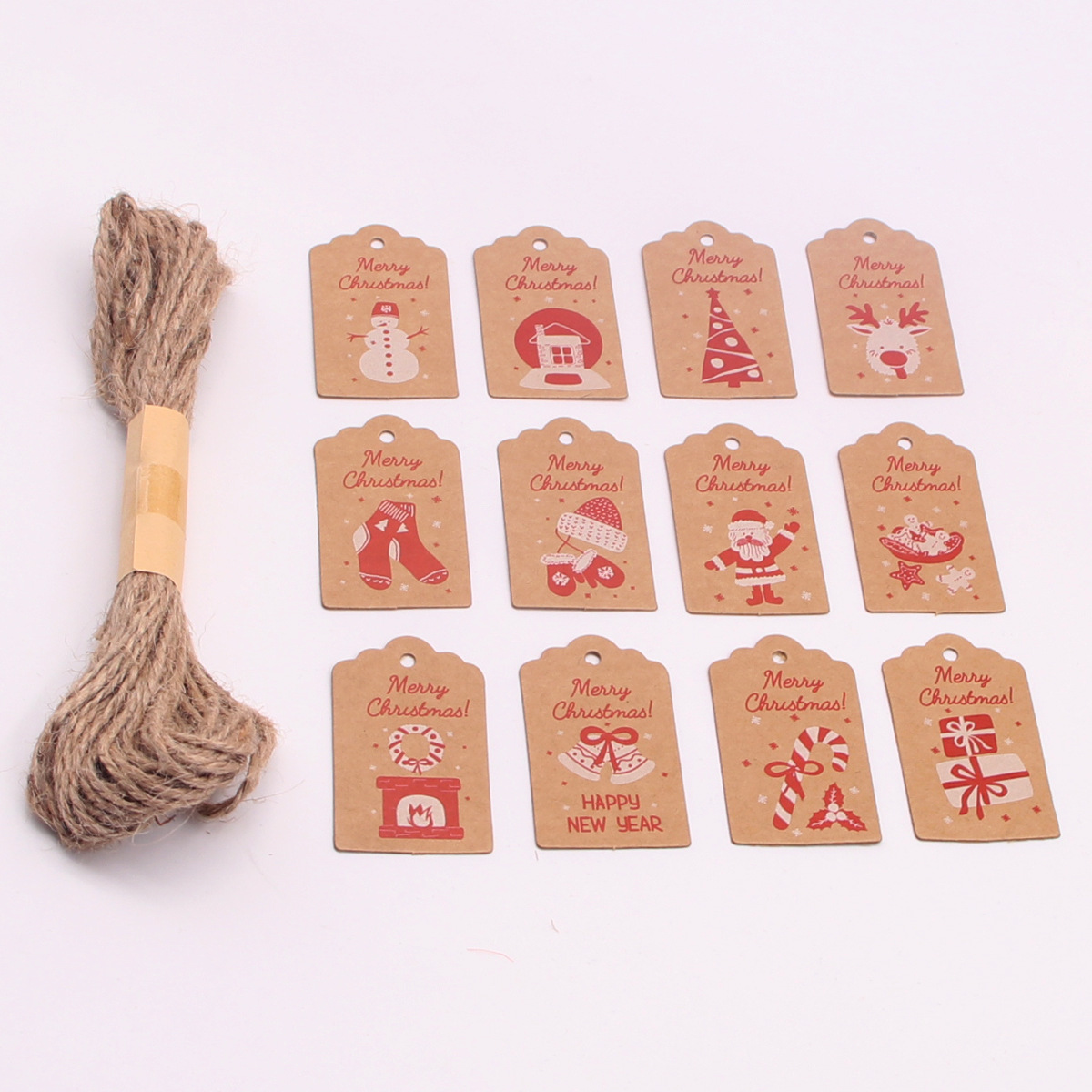 70g Weight Earring Card Jewelry Making Type Jewelry Packaging Cards Classification 100 PCS/Package Quantity Christmas Festival Letter Pattern Cute, Simple Style Style 100 PCS/Package Cute Simple Style Christmas Letter Jewelry Packaging Cards 7
