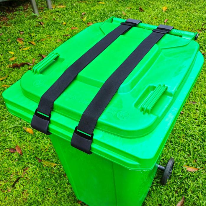 跨境现货工厂户外垃圾桶绑带带锁扣弹力锁扣固定带户外垃圾桶绑带