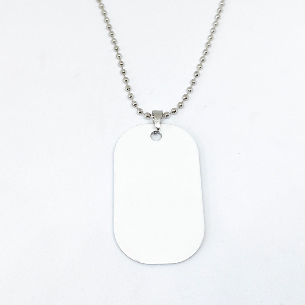 DIY热转印热升华铝制军牌挂坠热转印金属军牌吊坠