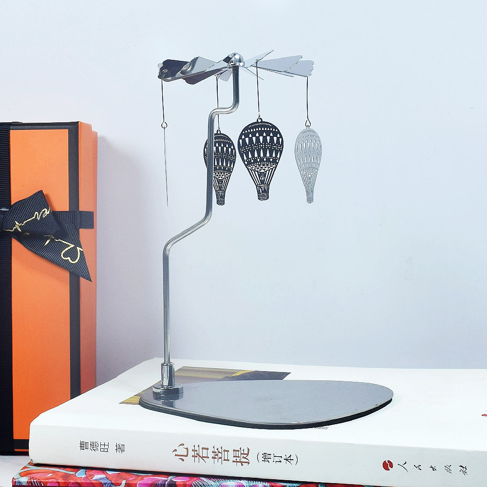 Amazon ins doles Acero inoxidable triángulo redondo bandeja giratoria candelabro aromaterapia vela linterna romántica