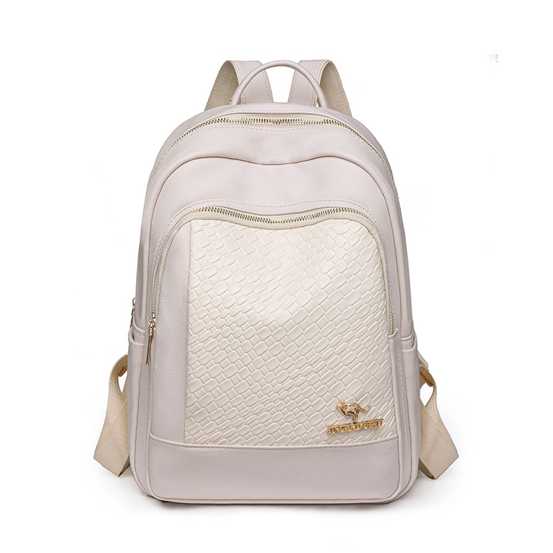 2023 invierno nuevo estilo casual damas cuero suave mochila moda tejido de gran capacidad mochila de viaje al aire libre al por mayor