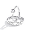 Silver ring suitable for men and women for beloved, one size jewelry, wholesale