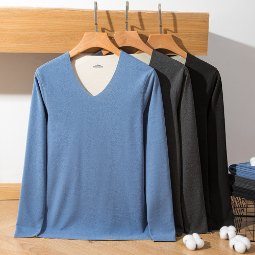  Autumn and Winter New Style Seamless Thermal Underwear Set Women's AB Surface Brushed Men's Autumn Clothes and Autumn Pants Plus Velvet Thermal Clothes