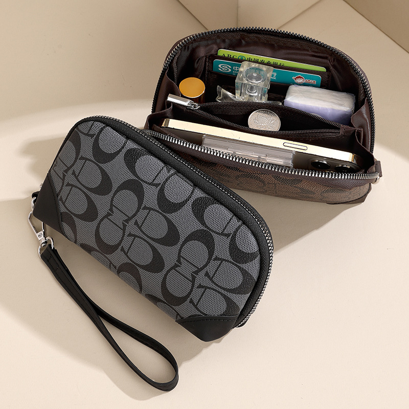 Nuevo bolso de mano de mujer larga simple con cremallera de gran capacidad bolso de mano para agarrar bolso de madre puede poner el teléfono móvil