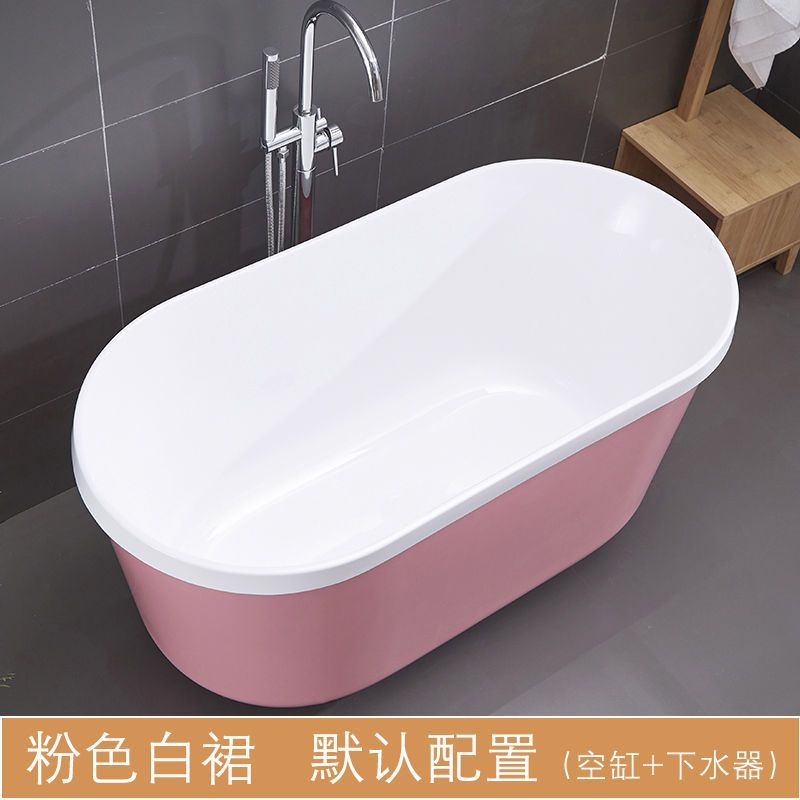 Acrílico doméstico adulto pequeño tipo de casa sin instalación de doble capa de aislamiento térmico de color independiente spa bañera roja bañera