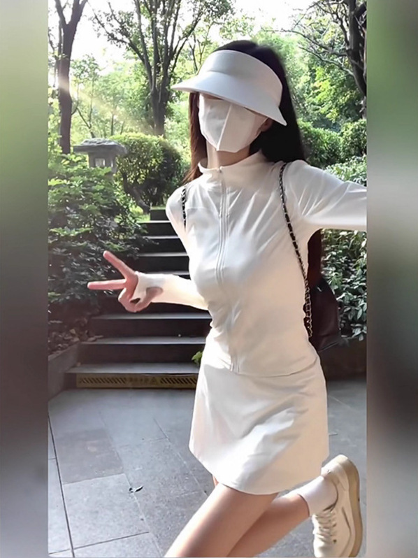 女性のためのスタンドアップカラースリム日焼け防止服 2025 新しい抗 UV ヨガ服夏薄いアイスシルククールジャケット女性のための|undefined