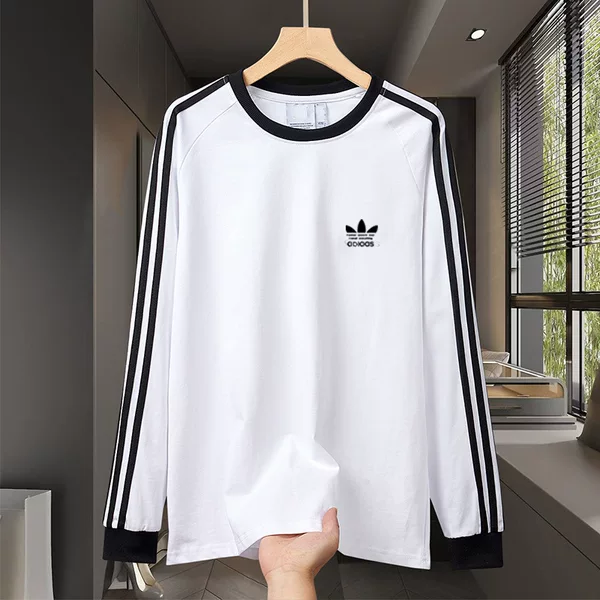 Is5826 Clover Embroidered Long-Sleeved T-Shirt Outer Wear Casual Sports Sweatshirt for Men and Women Spring & Fall Pullover