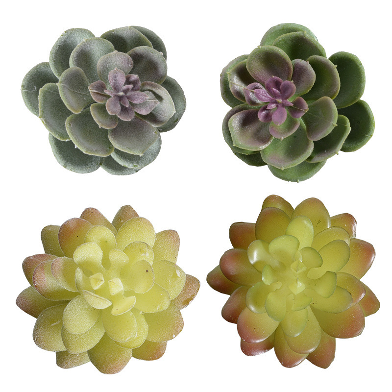 严选仿真多肉植物盆景植绒迷你假多肉配件插花绿植墙DIY装饰摆件|undefined