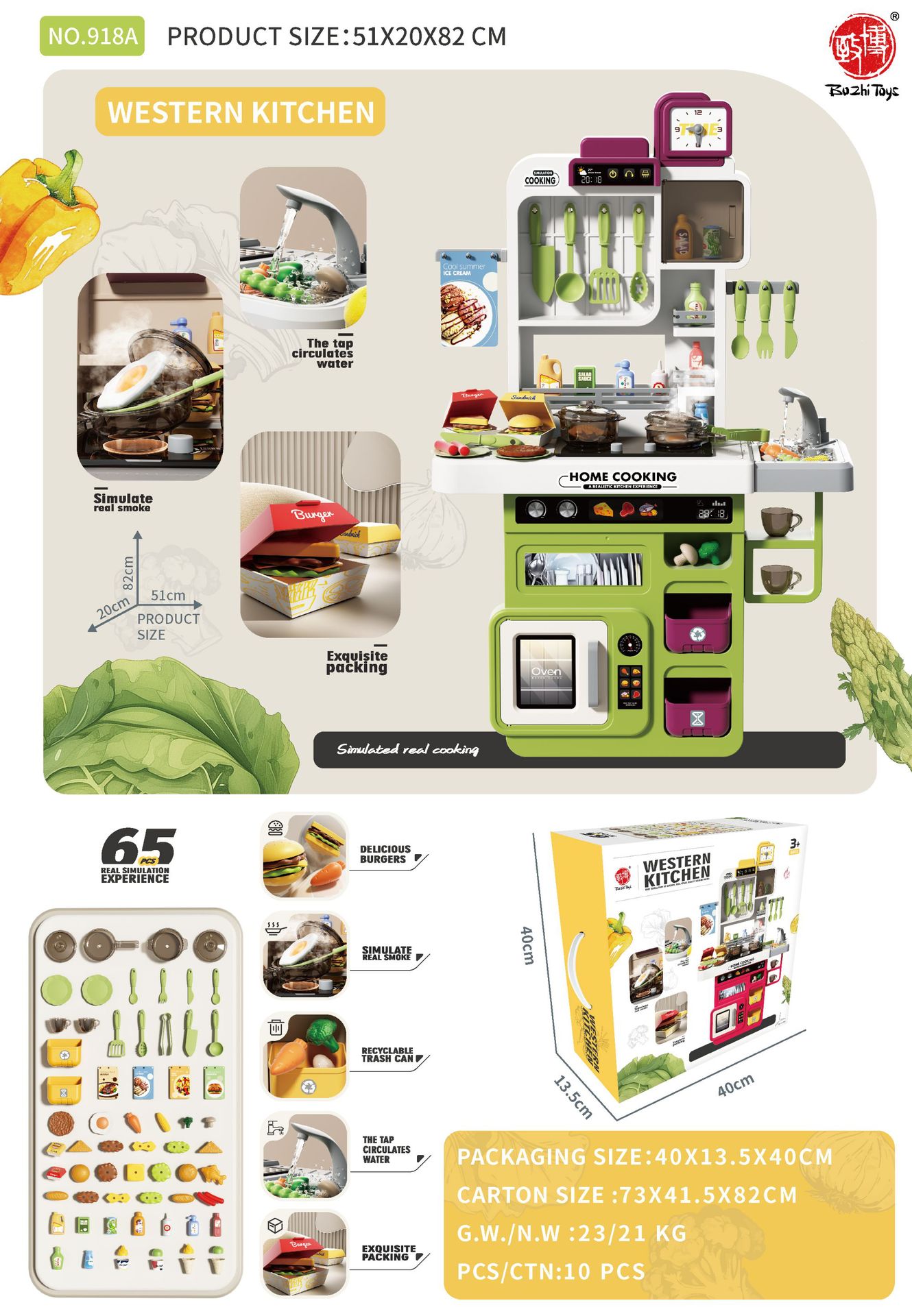 Productos explosivos transfronterizos para niños, juguetes de cocina para niños y niñas, bebés, cocinar, cocinar,