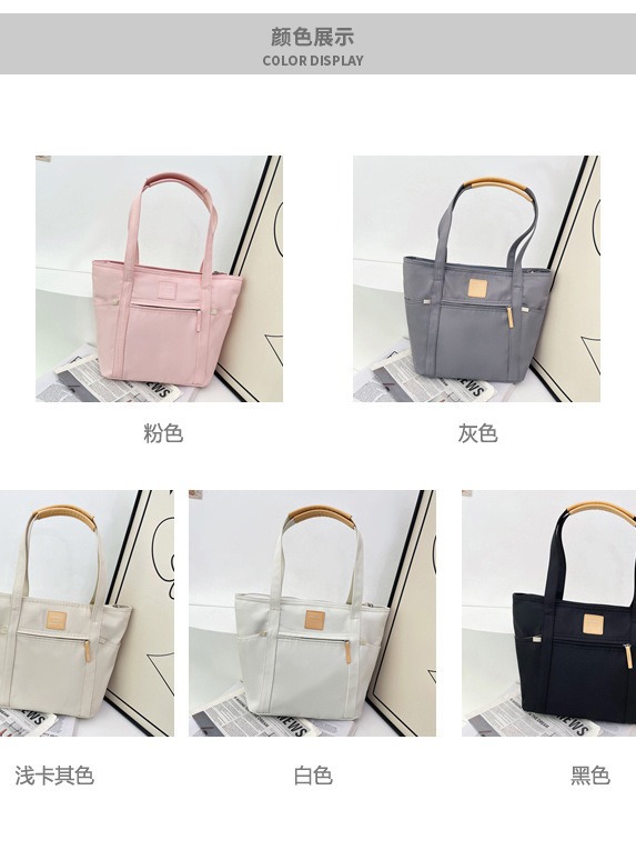 Bolso de mano simple de un solo hombro de gran capacidad en vivo Bolso diagonal de moda casual para mujer 2024