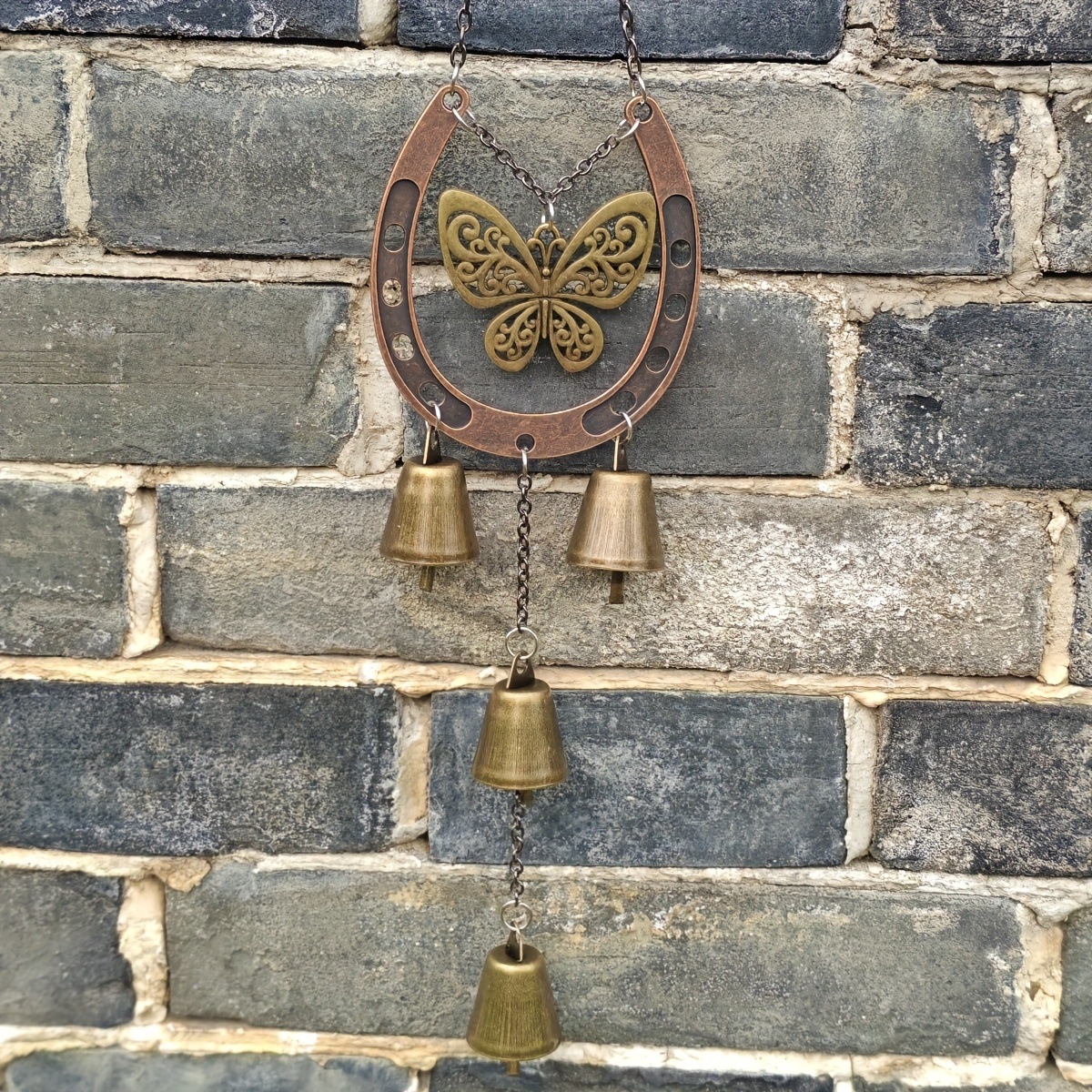 Grenzüberschreitender Verkaufsschlager: Metall-Weihnachtsglocke, Wandmontiertes Vintage-Windspiel aus Eisen, ideal für die Dekoration von Haus, Garten und Villa_voghion.com