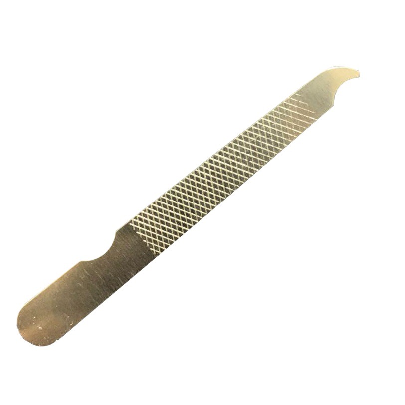 Stainless steel nail file beauty nail polishing manicure tool nail polishing double-sided file mesh file with finger seam knife