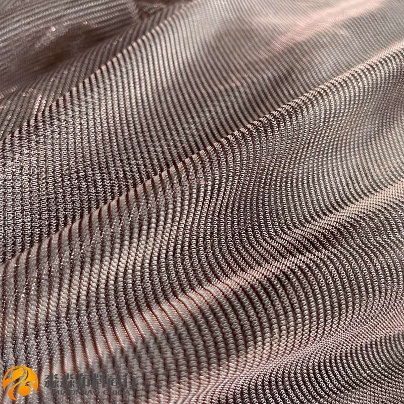 夏季电光 藕灰红色闪点超薄网纱面料 幻彩肌理汉服飘逸古风透布料