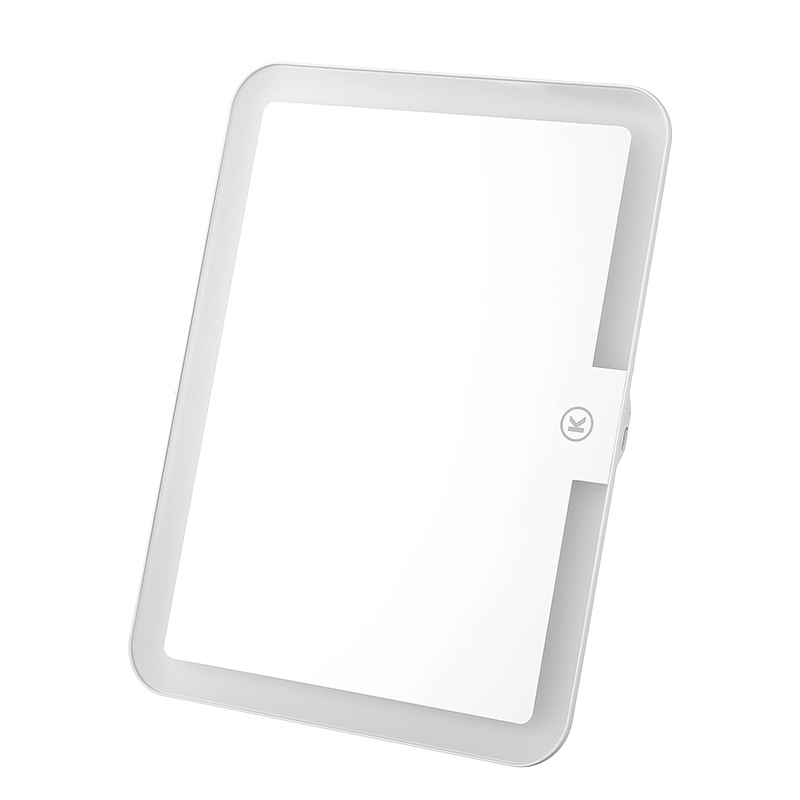 Specchio per il trucco con luce da tavolo a LED intelligente per camera da letto delle ragazze, dormitorio per studenti_voghion.com