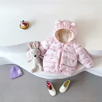 Осенне-зимняя экспортная детская хлопчатобумажная верхняя одежда для мальчиков и девочек, теплая верхняя одежда для малышей, красочные пуховые хлопчатобумажные ушки.