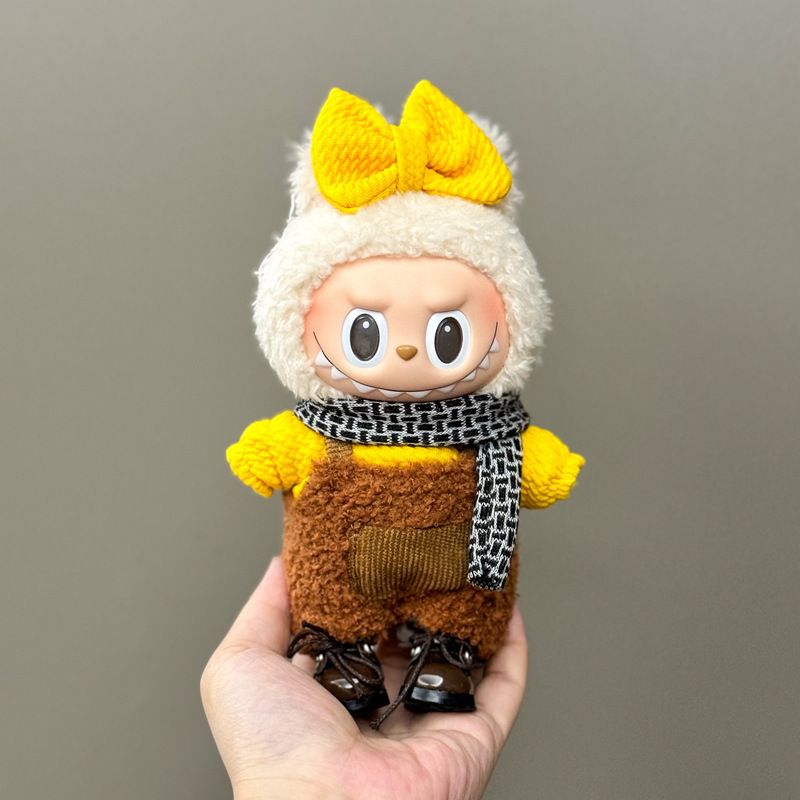 【衣類のみ】ラブブ labubu ベビー服 17cm ペンダント 1代目・2代目 ビニールぬいぐるみ 服セット|undefined