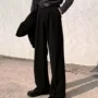 宽松春秋季直筒高腰西裤