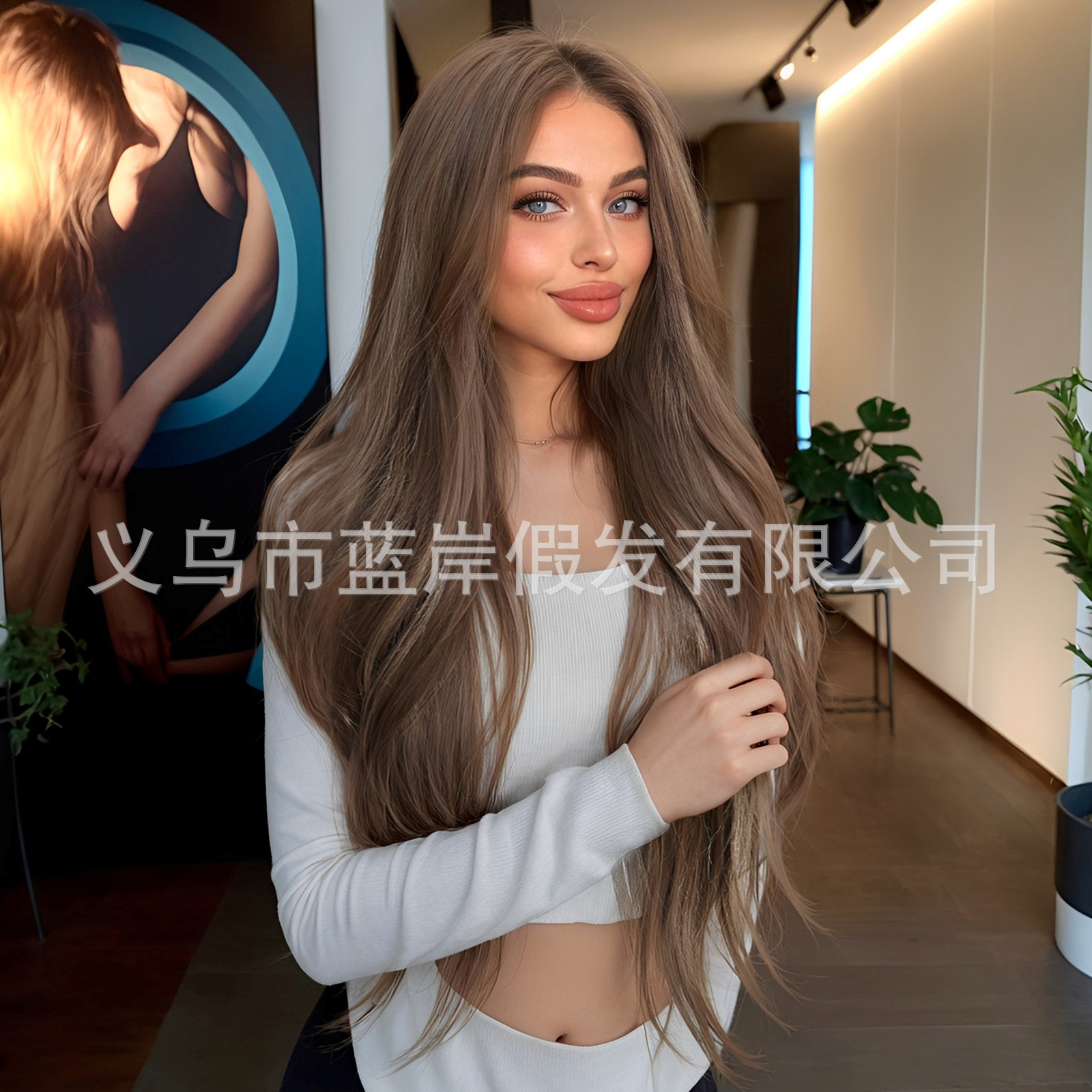 Nuevo producto gradiente gris color popular estilo europeo y americano 13*6 peluca de encaje de área grande costura libre transpirable y cómodo tocado