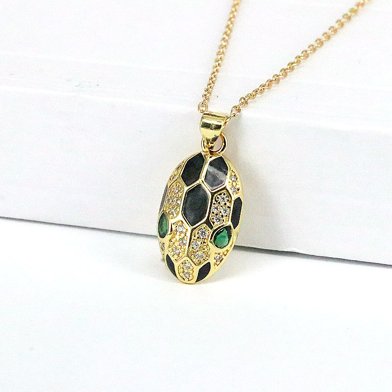 Fashion Geometric Copper Necklace Stoving Varnish Plating Zircon Copper Necklaces