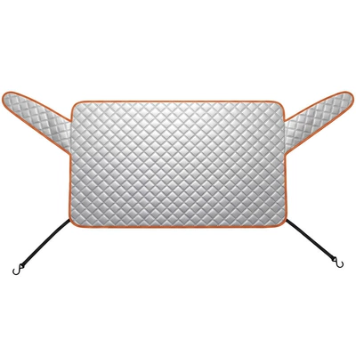 Car snow shield: and rear sun visor, dual-purpose