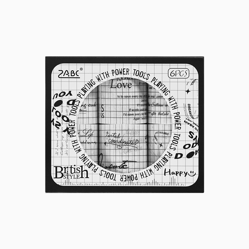 Conjunto de cinta adhesiva de papel de tono británico DIY mano de cuenta de paisaje cinta adhesiva transfronteriza retrógrada inglesa y cinta adhesiva de papel