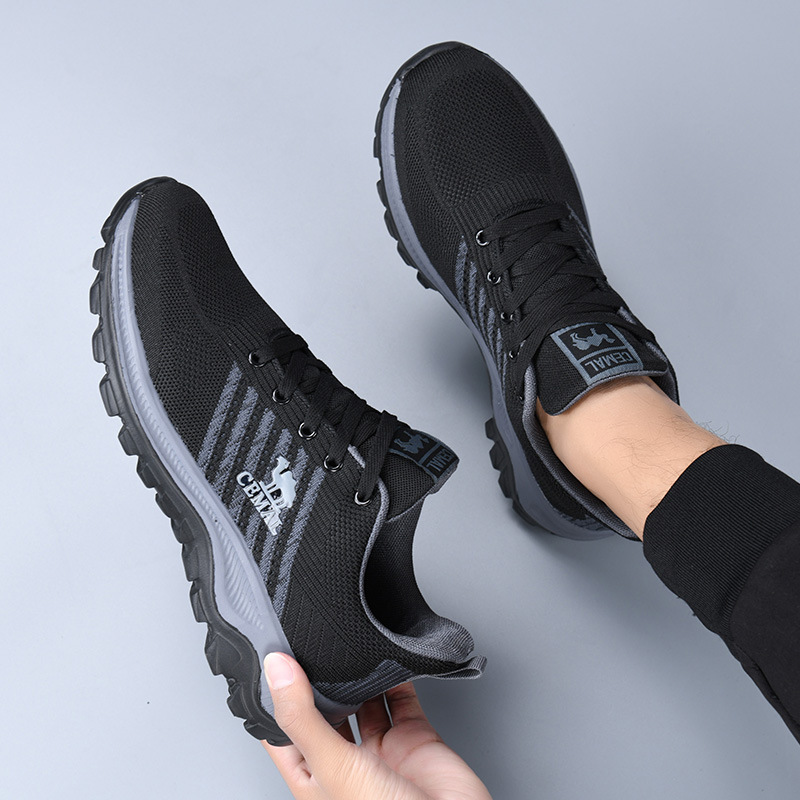 Zapatos de papá transpirables de verano para hombres Zapatos de mediana edad y ancianos de suela blanda Zapatos deportivos ligeros desodorantes Zapatos casuales adhesivos fríos