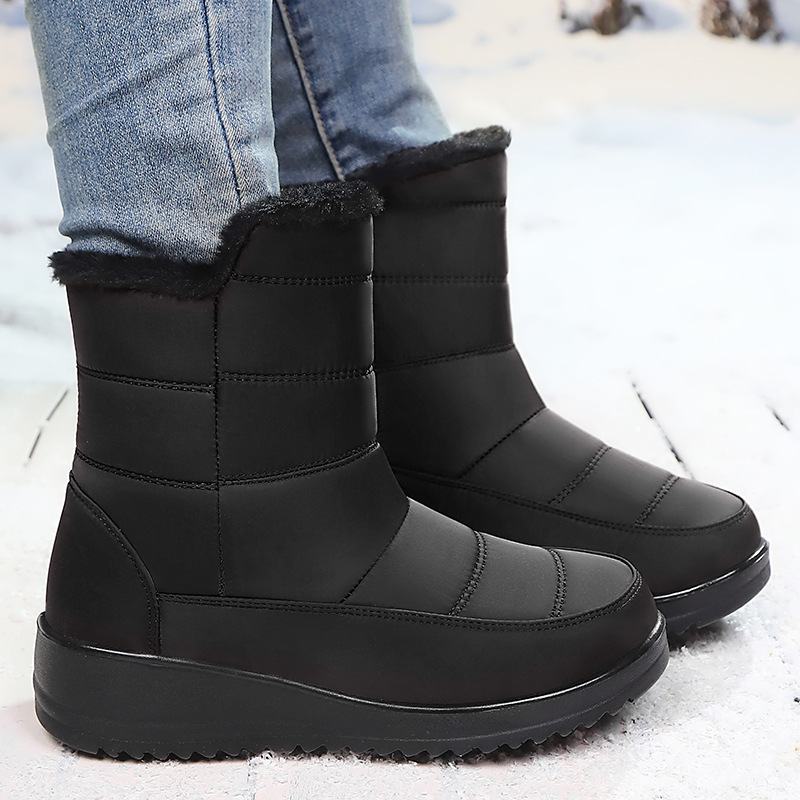 Zapatos de algodón de mujer zapatos de poliuretano transfronterizos botas de nieve gruesas botas de nieve calentadas botas cómodas