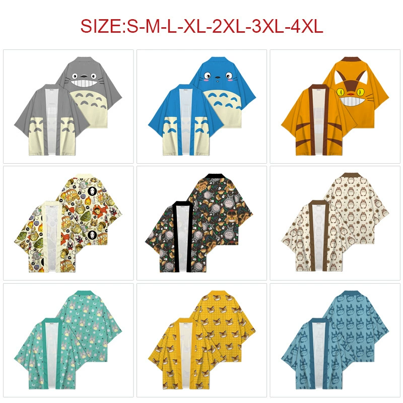 Тоторо Миядзаки Безликий мужской Аниме периферийное Ретро кимоно с принтом COSPLAY кардиган платье