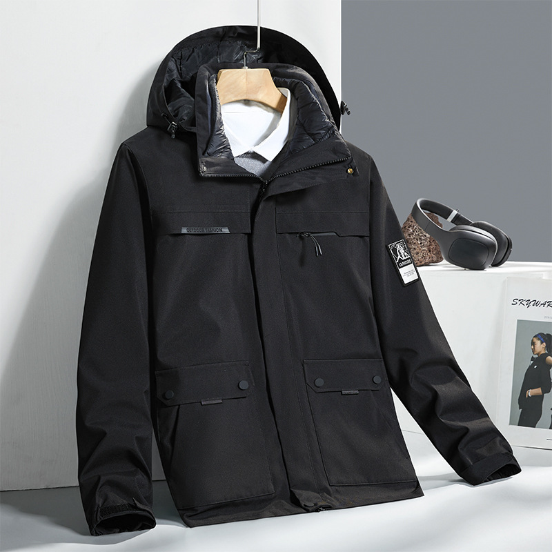 Наружная куртка мужская тройка в одном съемная из двух частей