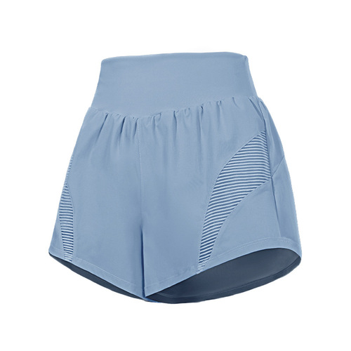 Quick-drying professional running sports shorts for women, fake two-piece outer casual pants, fitness anti-exposure yoga shorts for summer