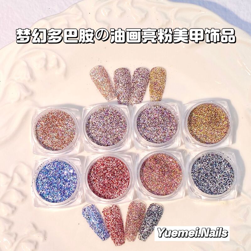 Factory Direct Sales Japanese and Korean Glitter Sequin Nail Art Jewelry Oil Painting Vitality Delicate Glitter Nail Material