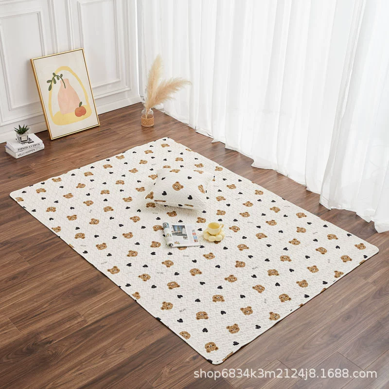 Заводской хлопковый утолщенный напольный коврик из чистого хлопка, детский коврик для ползания, детский игровой коврик, нескользящий коврик для сна, трансграничный