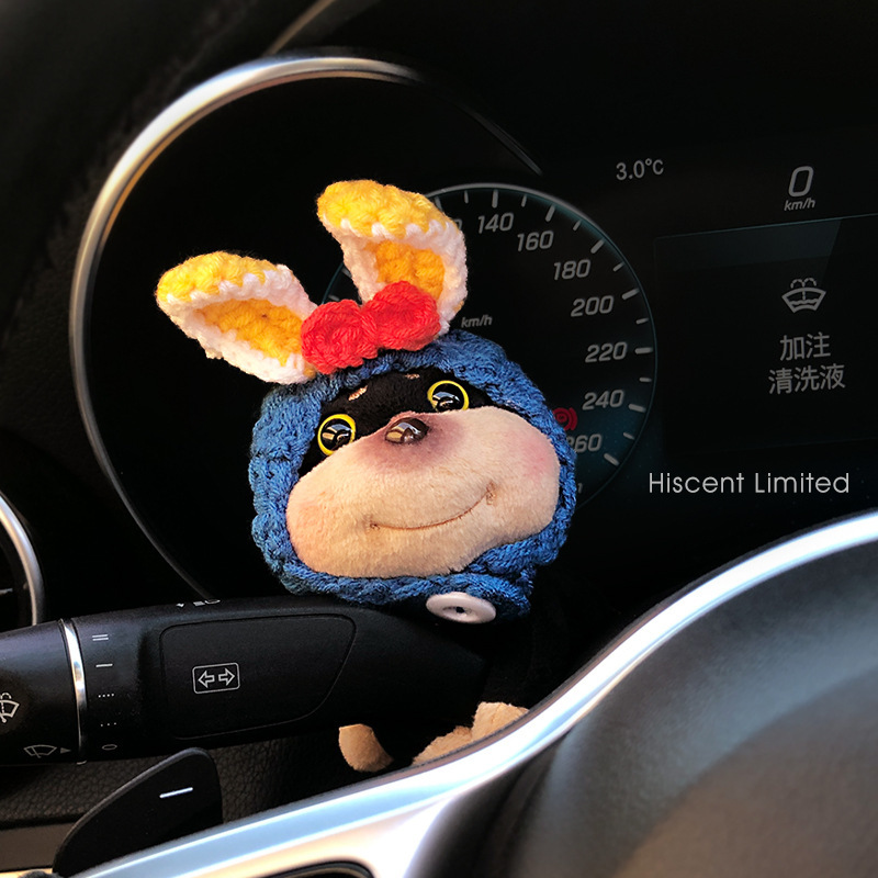 2025 nuevo estilo abeja cachorro coche tapón decoración coche luz de giro limpiaparabrisas muñeco de peluche adornos de muñeca