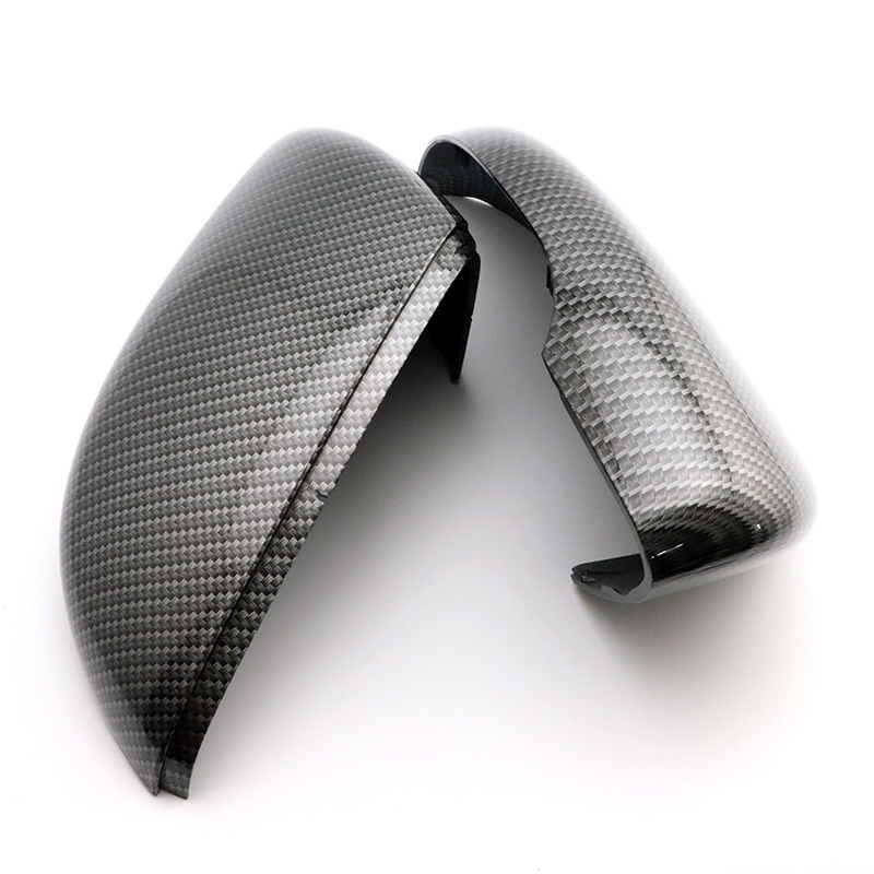 Suitable for Volkswagen Golf 6 6R GTI MK6 mirror shell carbon fiber pattern rearview mirror cover bright black modification