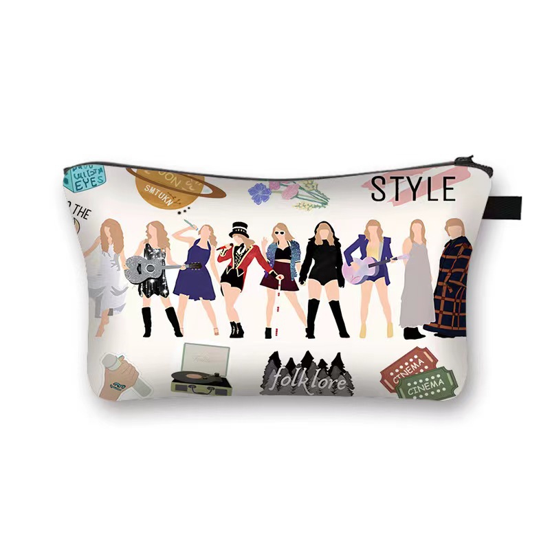 Amazon estilo caliente Taylor Swift bolsa de cosméticos bolsa de almacenamiento de gran capacidad bolsa de mano de moda con estampado femenino de moho