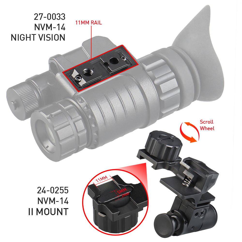 Outdoor NVM-14 Night Vision Bracket Aluminum Alloy PVS-14 Helmet