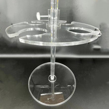 圓盤實驗加厚有機玻璃分液漏斗架 耐酸鹼 漏斗架子高度可調